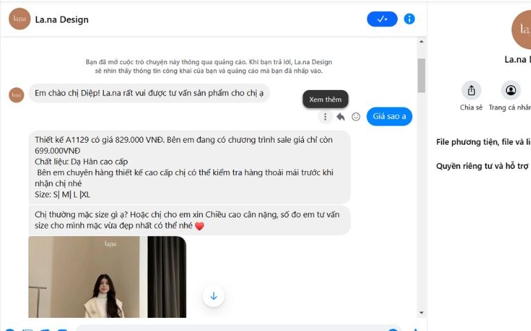 Cách xoá tin nhắn trên Fanpage Facebook bằng máy tính 1